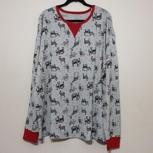 Wonder shop pajamas set men 3XB novelty Christmas print holidays cozy soft gray